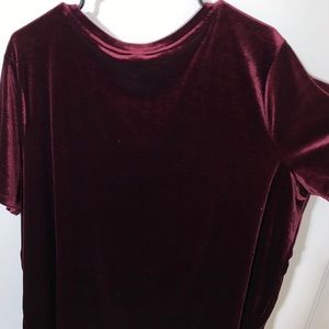 Short sleeve velvet shirt